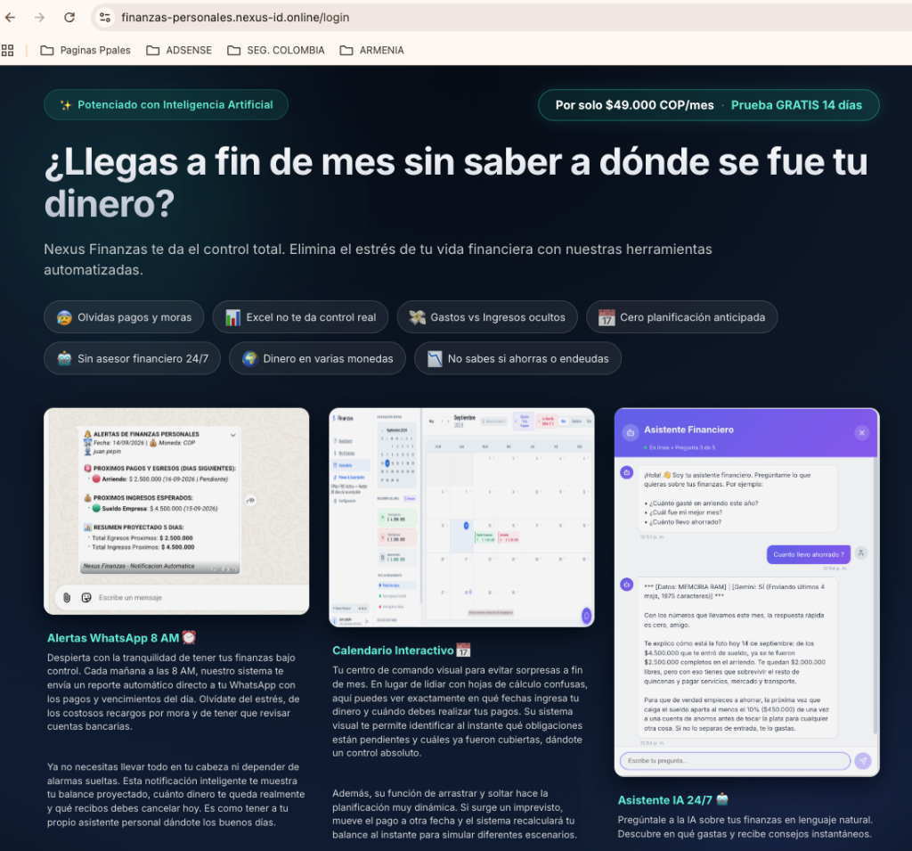 Nexus Finanzas Dashboard
